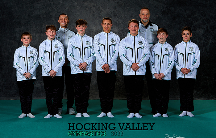 Boys Gymnastics Team of Teens Group Photo