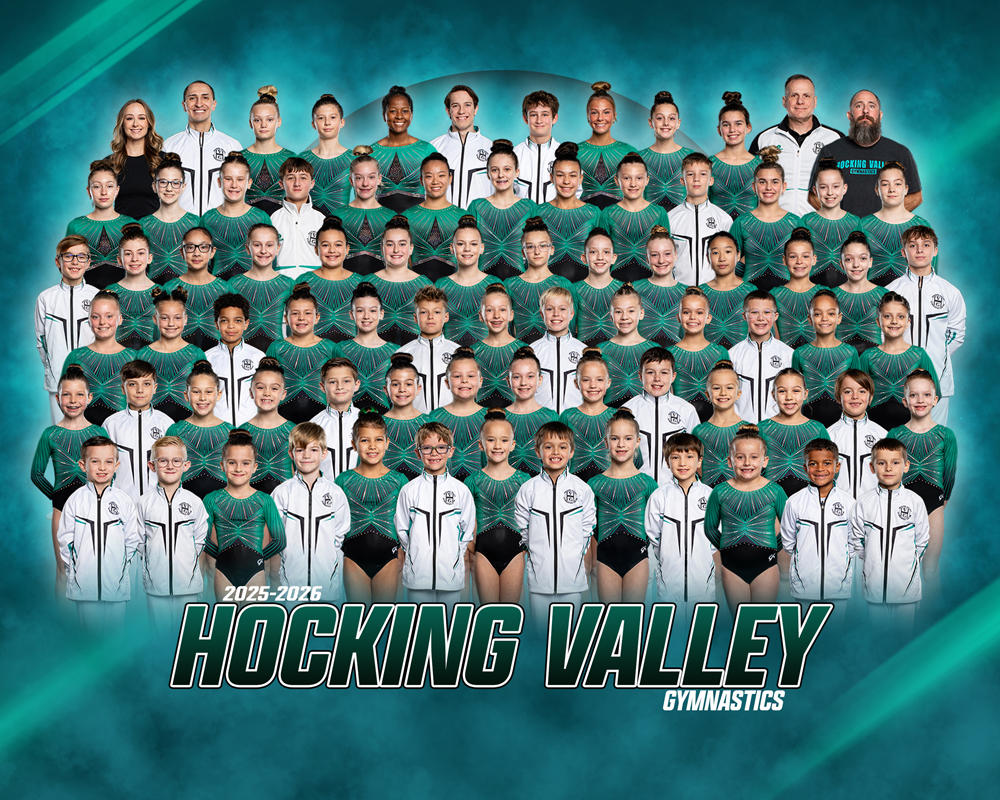 The full 2025-2026 Hocking Valley Gymnastics team